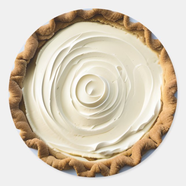 Whisky Pudding Paj Food Runt Klistermärke (Framsida)