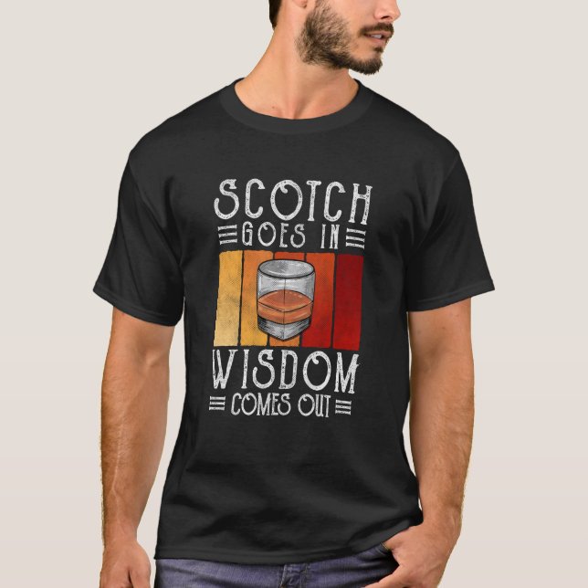 Whisky Scotch kommer ut på visdom T Shirt (Framsida)