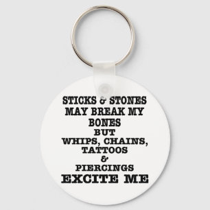 Whisky Tattoos & Piercings Excite Me Nyckelring
