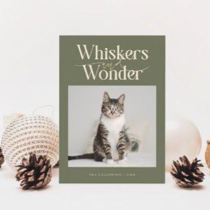 Whiskyr och Cat Photo Sage-jul Julkort