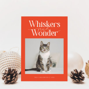 Whiskys och Cat Photo Retro Red-jul Julkort
