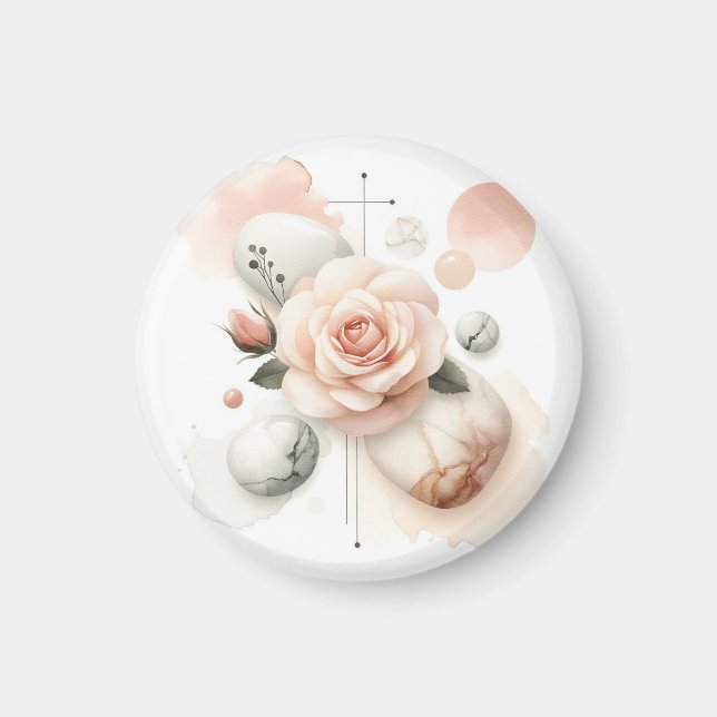 Whisper a Ro - A Dreamy Watercolor Elegance Magnet (Framsidan)