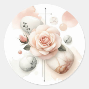 Whisper a Ro - A Dreamy Watercolor Elegance Runt Klistermärke