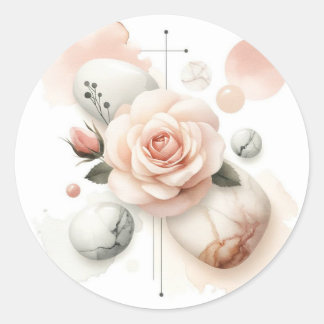 Whisper a Ro - A Dreamy Watercolor Elegance Runt Klistermärke