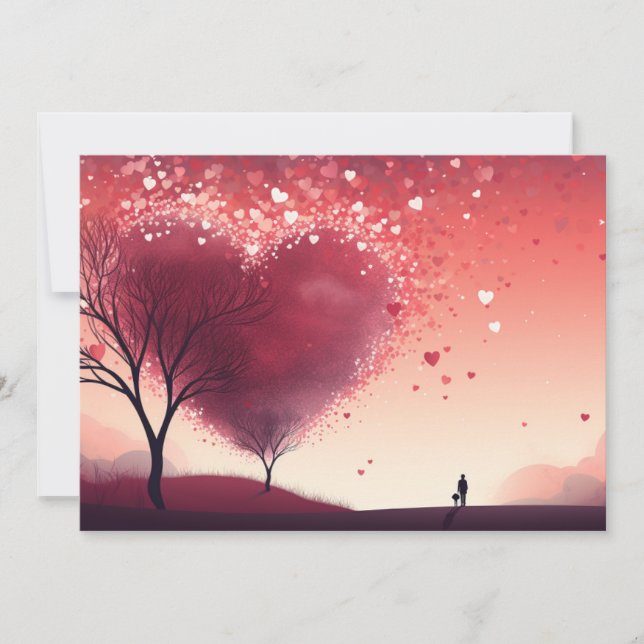 Whisper Kärlek: Skriva brev - Valentinkort Julkort (Framsida)