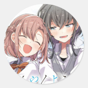 Whisper mig a Kärlek Sång Sasakoi Yuri Manga Runt Klistermärke