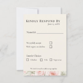 Whispered Petals Elegant Minimalist Wedding OSA Kort