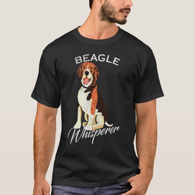 Whisperer Beagles Hundägare T Shirt (Framsida)