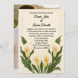 Whispering Callas Photo Wedding Invitation Inbjudningar