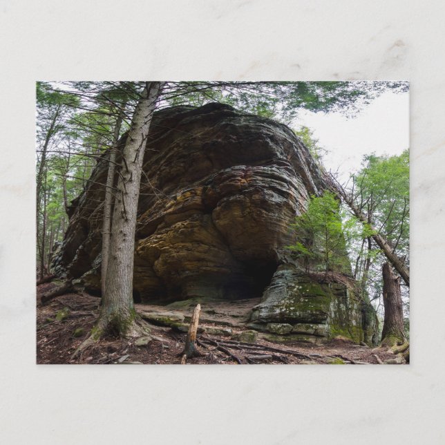 Whispering Cave, Hocking Backe SP, Ohio Vykort (Framsida)