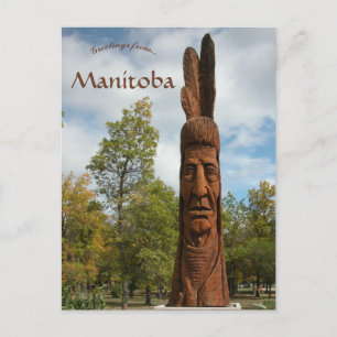 Whispering Giants Anishinaabe Winnipeg Beach Vykort