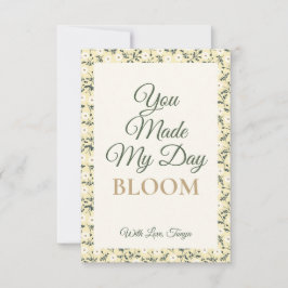 Whispering Meadow - Butter Yellow Floral Border Tack Kort