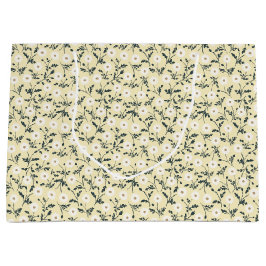 Whispering Meadow - Butter Yellow Floral Pattern