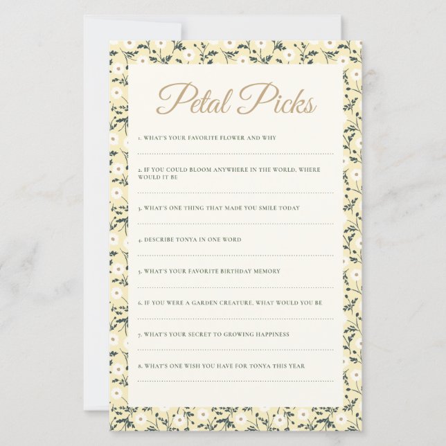 Whispering Meadow - Keepsake Activity Game Sheet (Framsida)