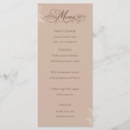 Whispering Pampas Wedding Menu Card Meny