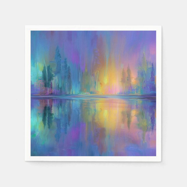 Whispering Skogen i Pastel Färg Pappersservett (Framsidan)