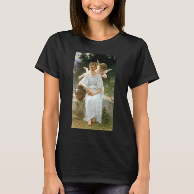 Whisperings of Kärlek, First Reverie by Bouguereau T Shirt (Framsida)