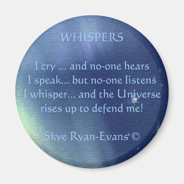 "WHISPERS Dikt" Magnet (Framsidan)