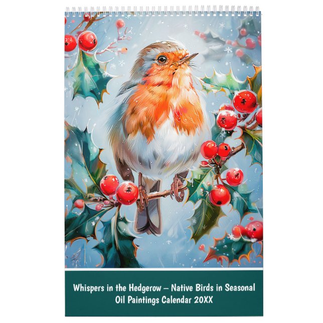 Whispers in the Hedgerow – Native Birds in Seasona Kalender (Omslag)