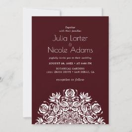 Whispers Lake Swan Lotus Flowers Mandala Wedding Inbjudningar