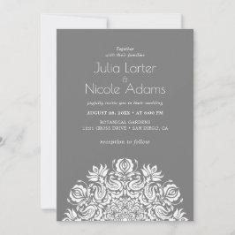 Whispers Lake Swan Lotus Flowers Mandala Wedding Inbjudningar