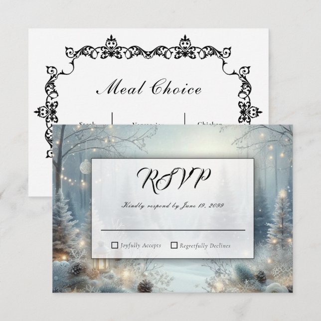 Whispers of a Winter Solstice Wedding OSA Kort (Fram/baksida)