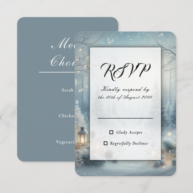 Whispers of a Winter Solstice Wedding OSA Kort (Fram/baksida)