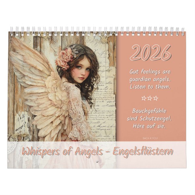 Whispers of Änglar - Engelsflüstern 2026 Kalender (Omslag)