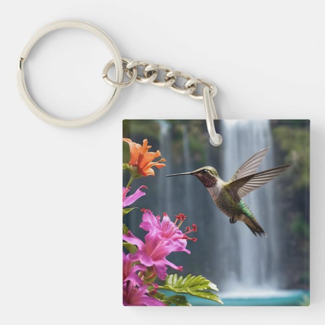 "Whispers of ature: Hummingbird, Waterfall" (Framsidan)