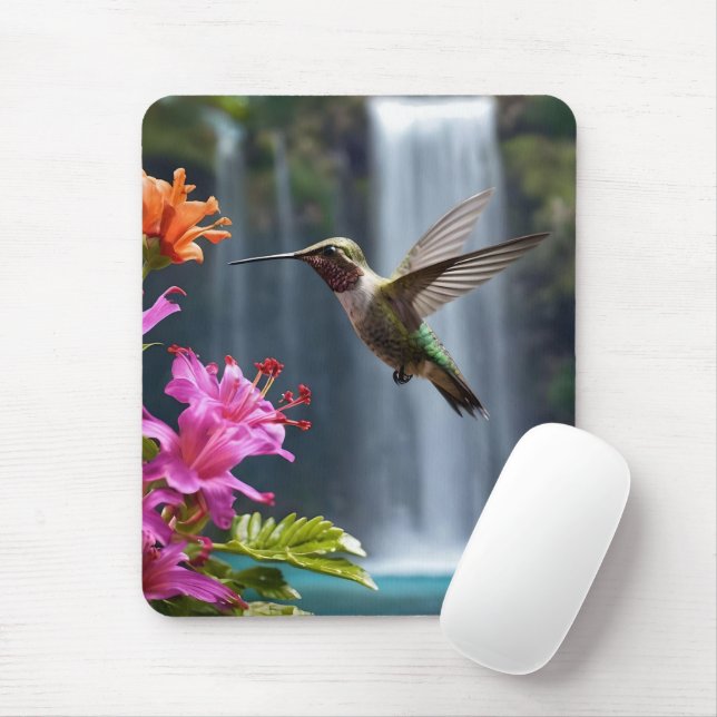"Whispers of ature: Hummingbird, Waterfall" Musmatta (Med mus)
