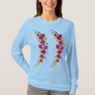 Whispers of Bloom Midnight Garden Petals in the Da T Shirt