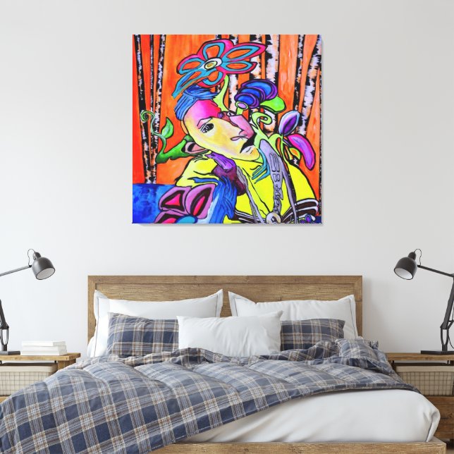 Whispers of Colors – Southwest Cubist Painting Canvastryck (Insitu (sovrum))