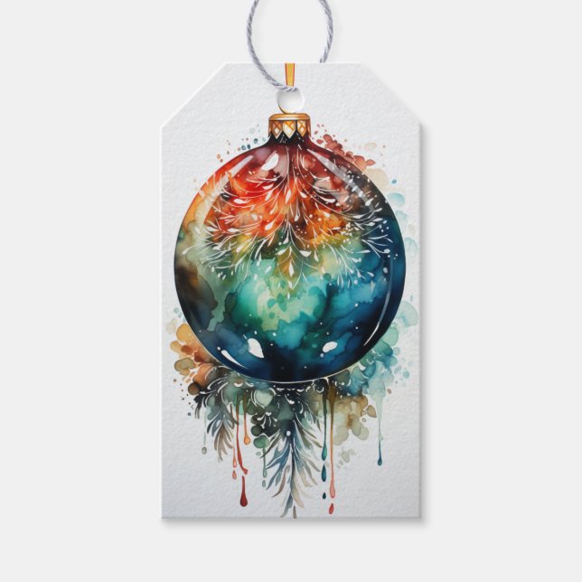 Whispers of Evergreen: A Fusion Red & Grönt Presentetikett (Framsidan)