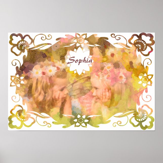 Whispers of Magic: Two Fairy Friends in a Garden Poster (Framsidan)