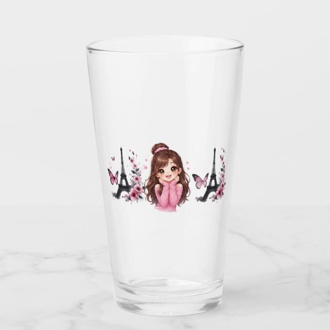 Whispers of Paris Petals Over the Eiffel A Butterf Glaskopp (Framsida)