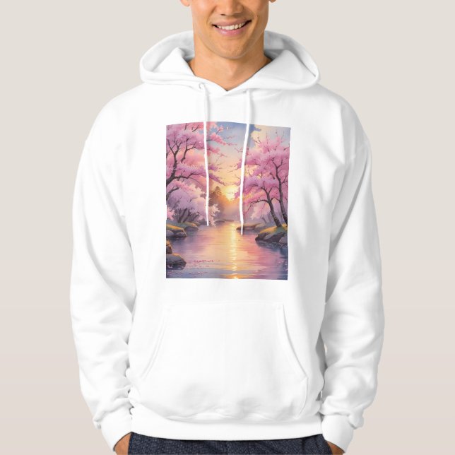 Whispers of Sakura at Sunset  Hoodie (Framsida)