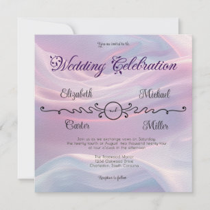 Whispers of Silke: Dreamy Pastel Vinkarare Rosa Bl Inbjudningar