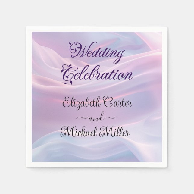 Whispers of Silke: Dreamy Pastel Vinkarare Rosa Bl Pappersservett (Framsidan)