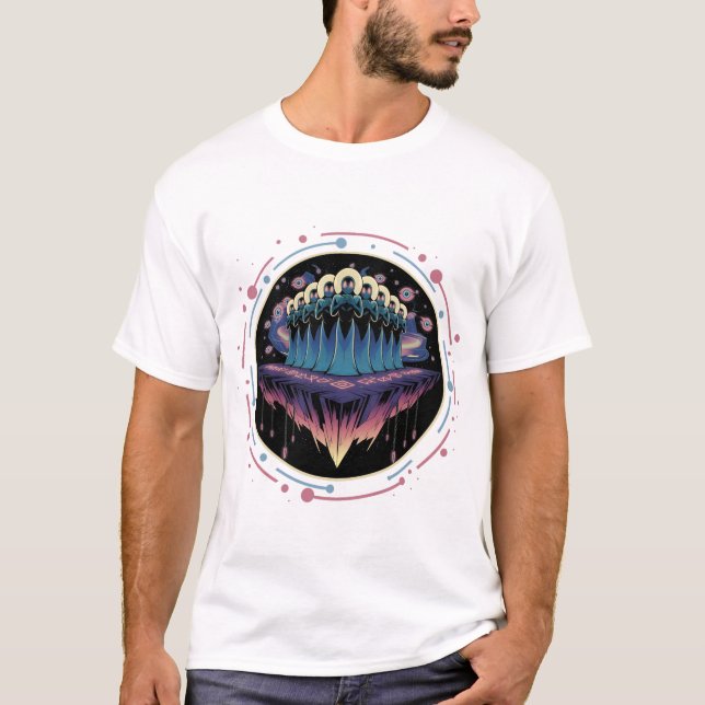 Whispers of the Cosmic Veil T Shirt (Framsida)