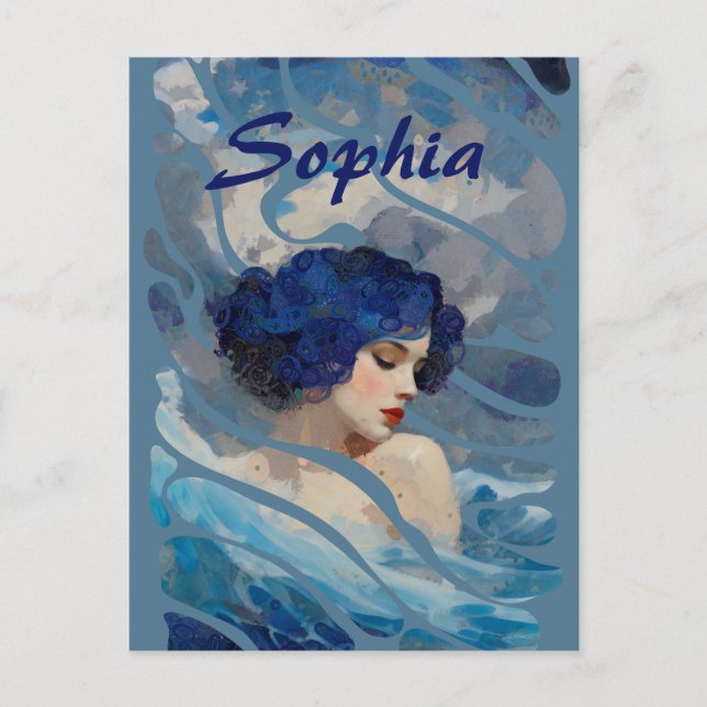 Whispers of the Ocean Goddess Vykort (Framsida)