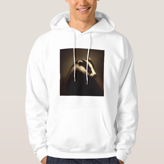 Whispers of the Woodland Badger Hoodie (Framsida)