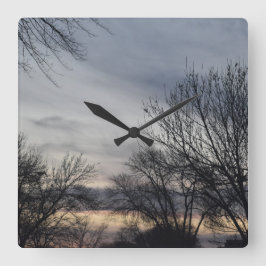 Whispers of Winter Fyrkantig Klocka