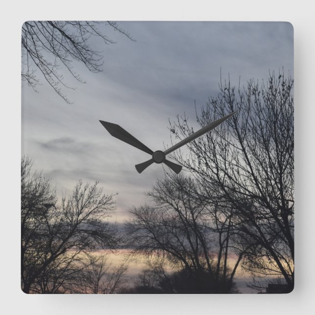 Whispers of Winter Fyrkantig Klocka (Framsida)