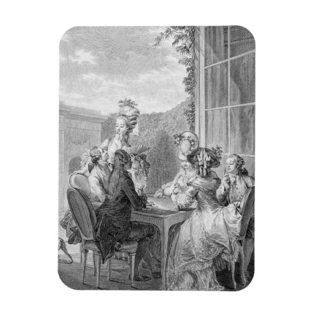 Whist Party, 1783, graverad av Jean Dambrun (1) Magnet (Vertikal)