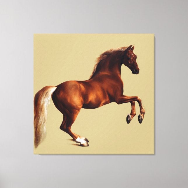 Whistlejacket-hästen av George Stubbs Canvastryck (Framsida)