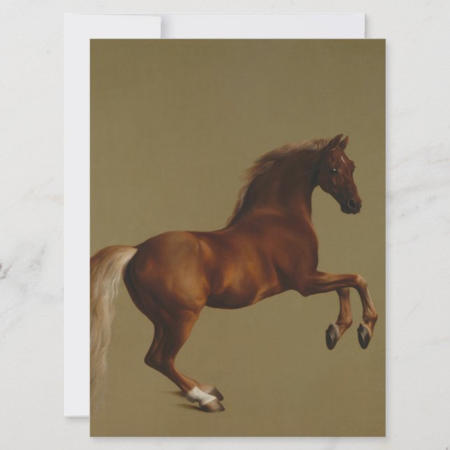 Whistlejacket hästen (av George Stubbs) Kort (Framsida)