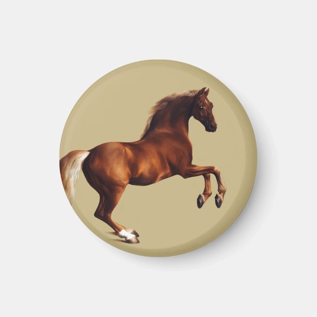Whistlejacket-hästen av George Stubbs Magnet (Framsidan)
