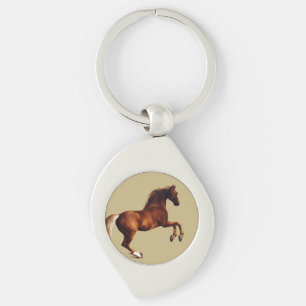 Whistlejacket-hästen av George Stubbs Swirl Silverfärgad Nyckelring