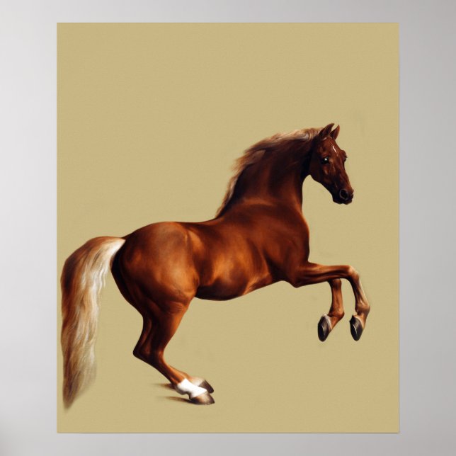 Whistlejacket-hästmålning av George Stubbs Poster (Framsidan)