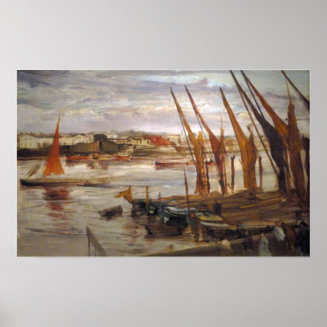 Whistler - Battersea Reach 1863 Poster (Framsidan)